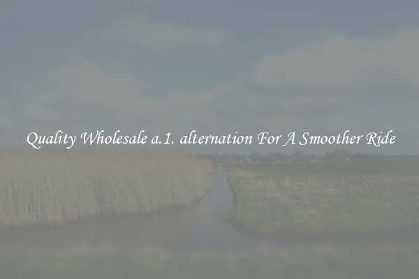 Quality Wholesale a.1. alternation For A Smoother Ride