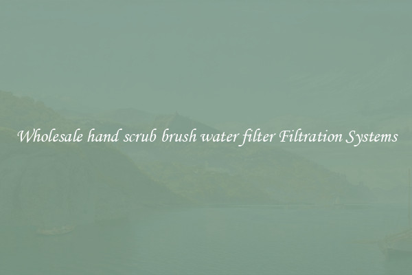 Wholesale hand scrub brush water filter Filtration Systems