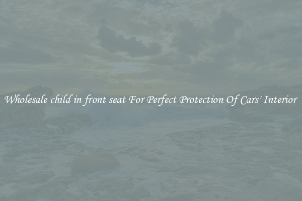 Wholesale child in front seat For Perfect Protection Of Cars' Interior 