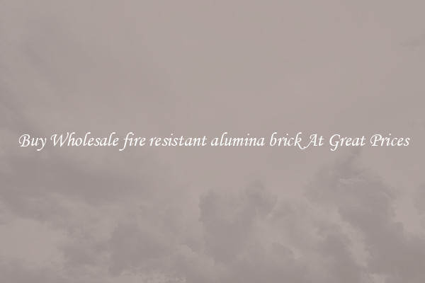 Buy Wholesale fire resistant alumina brick At Great Prices