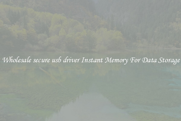 Wholesale secure usb driver Instant Memory For Data Storage