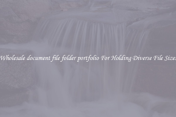 Wholesale document file folder portfolio For Holding Diverse File Sizes