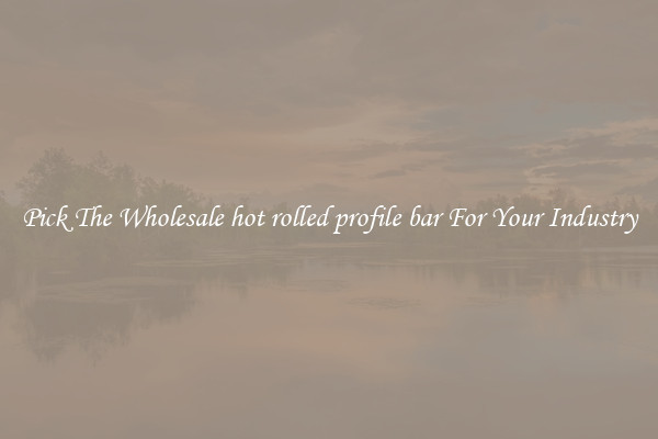 Pick The Wholesale hot rolled profile bar For Your Industry