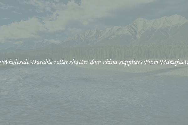 Buy Wholesale Durable roller shutter door china suppliers From Manufacturers