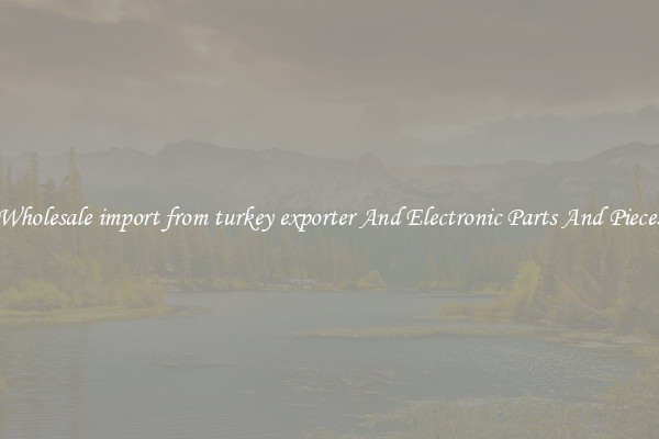 Wholesale import from turkey exporter And Electronic Parts And Pieces