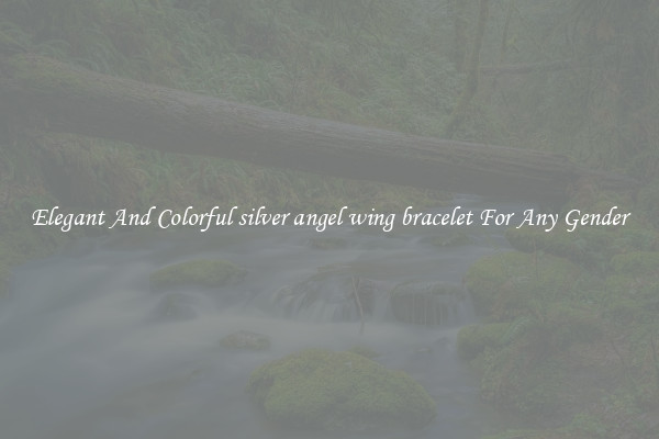 Elegant And Colorful silver angel wing bracelet For Any Gender