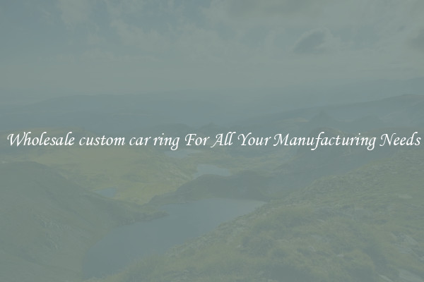 Wholesale custom car ring For All Your Manufacturing Needs